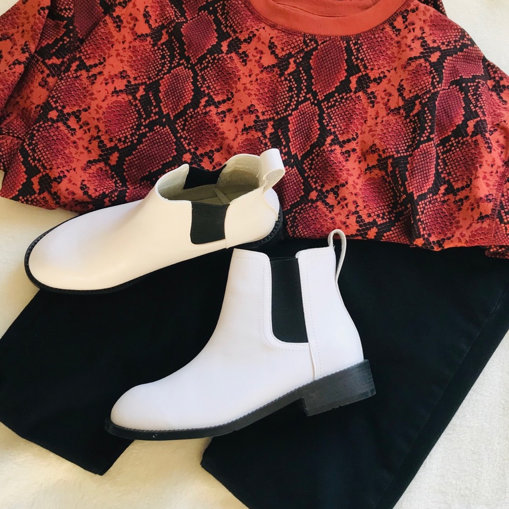 White Chelsea Boots!!